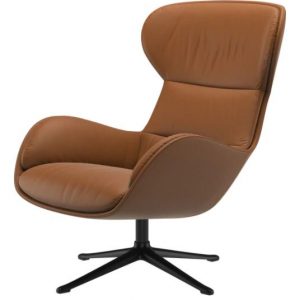 Butaca Reno en piel con función giratoria BoConcept